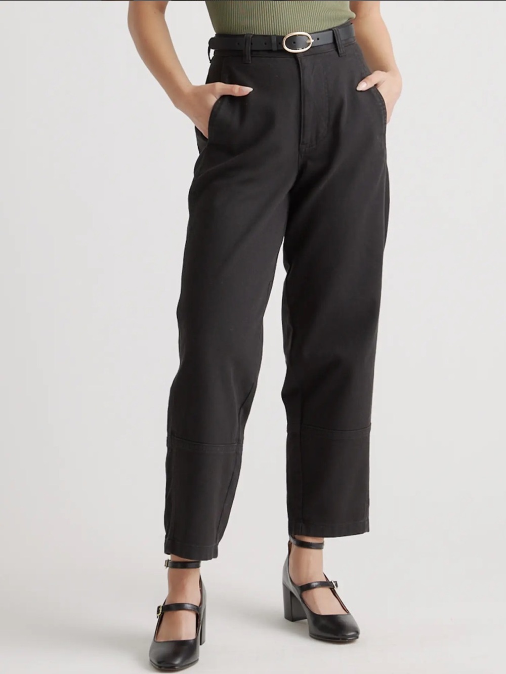 Quince Organic Stretch Cotton Twill Barrel Pants